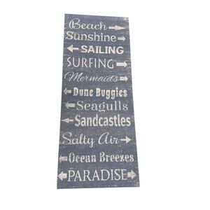 Beach Sign Coastal Wall Art Canvas Nautical Surf Sailing Mermaid Lake Decor